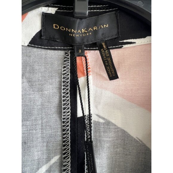 NWT DKNY Women's Wrap Dress Size 2 Sleeveless Coastal Floral Abstract Print - Picture 6 of 7